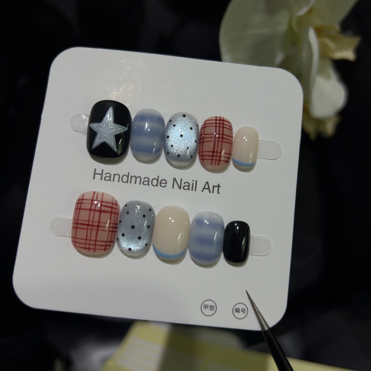 Nail Art Eye Cat - 10 Buah Mata Kucing Glitter Persegi
