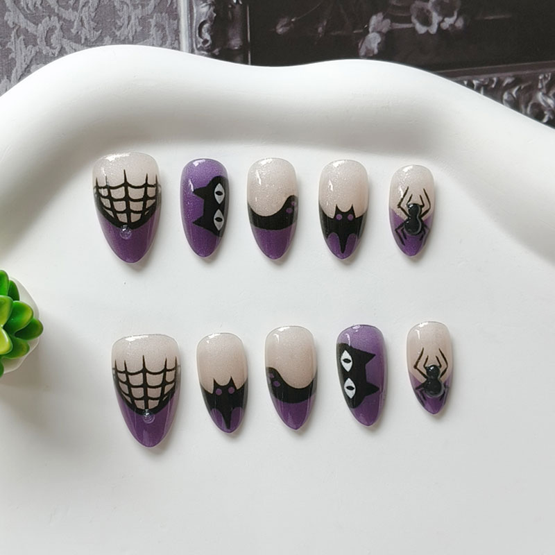 Nail Art Eye Cat - 10Pcs Kuku Palsu Wanita Bertema Pesta