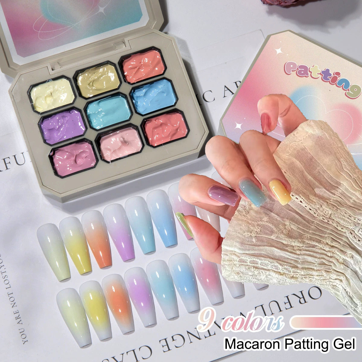 Nail Art Gel Polish - 1pc Cat Kuku Gel Makaron Solid