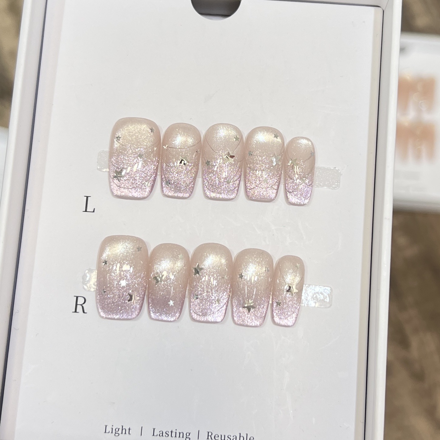10pcs Kuku Palsu Pendek Perseg - Nail Art Eye Cat ulasan dan harga