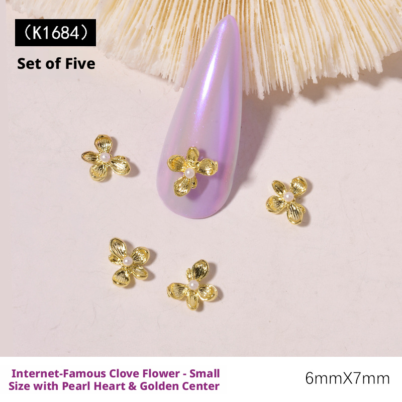 10 Buah Y2K Bunga Lilac 3D Dek - Nail Art Lilac ulasan dan harga