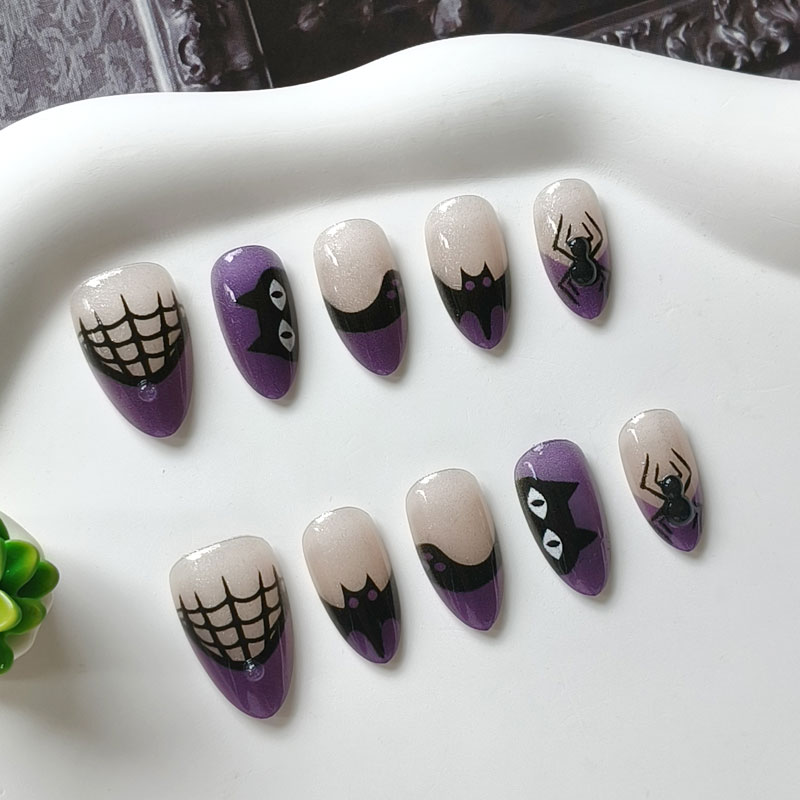10Pcs Kuku Palsu Wanita Bertem - Nail Art Eye Cat ulasan dan harga