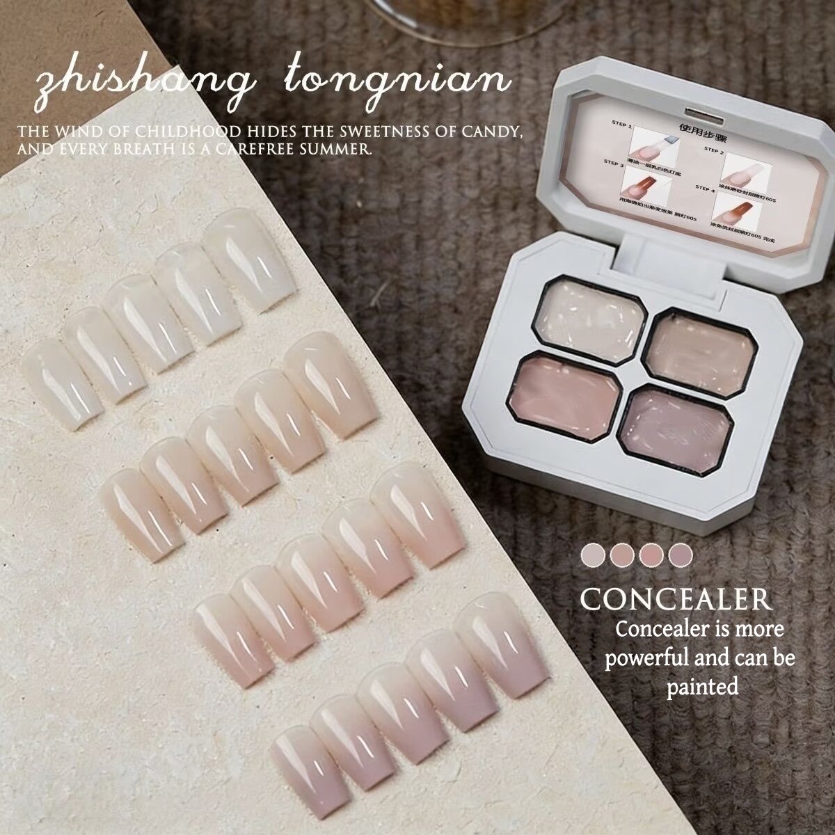 4 Warna Concealer Gel Lukis Gr - Nail Art Gel Polish ulasan dan harga