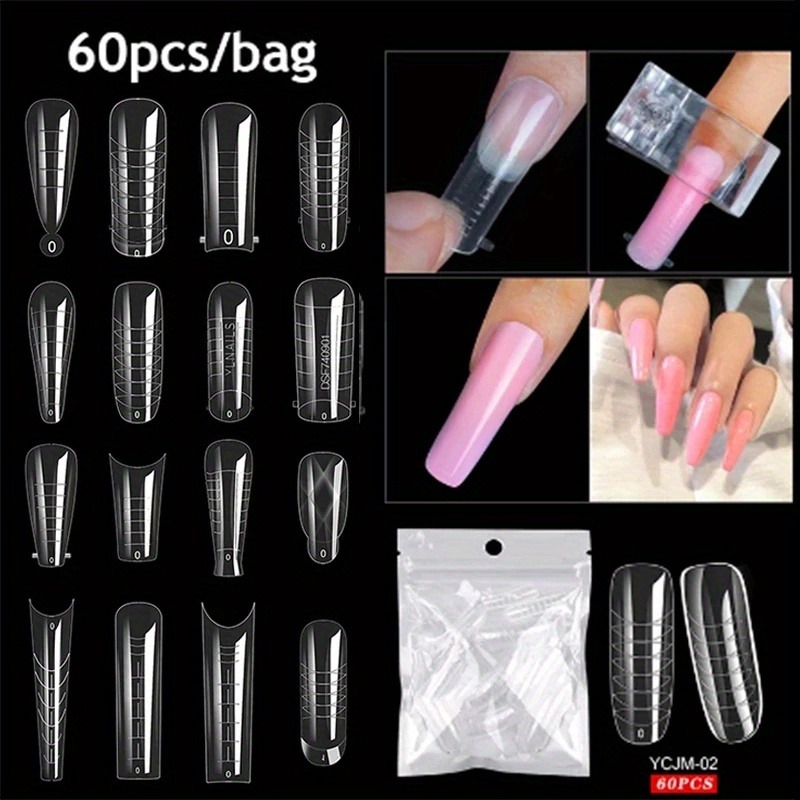 60 buah/lot ekstensi kuku pals - Nail Art Lotso ulasan dan harga