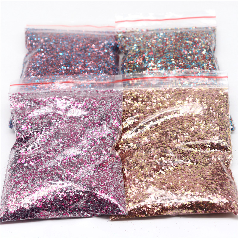 50G/Tas Set Kutek Kuku Glitter - Nail Art Violet ulasan dan harga