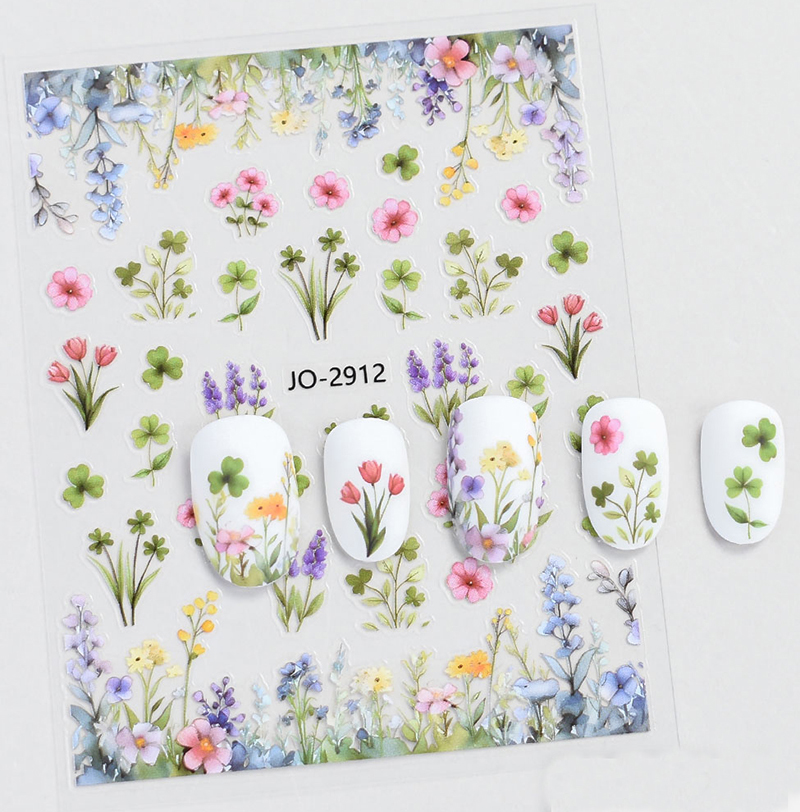 Stiker Seni Kuku 3D Musim Semi - Nail Art Violet ulasan dan harga