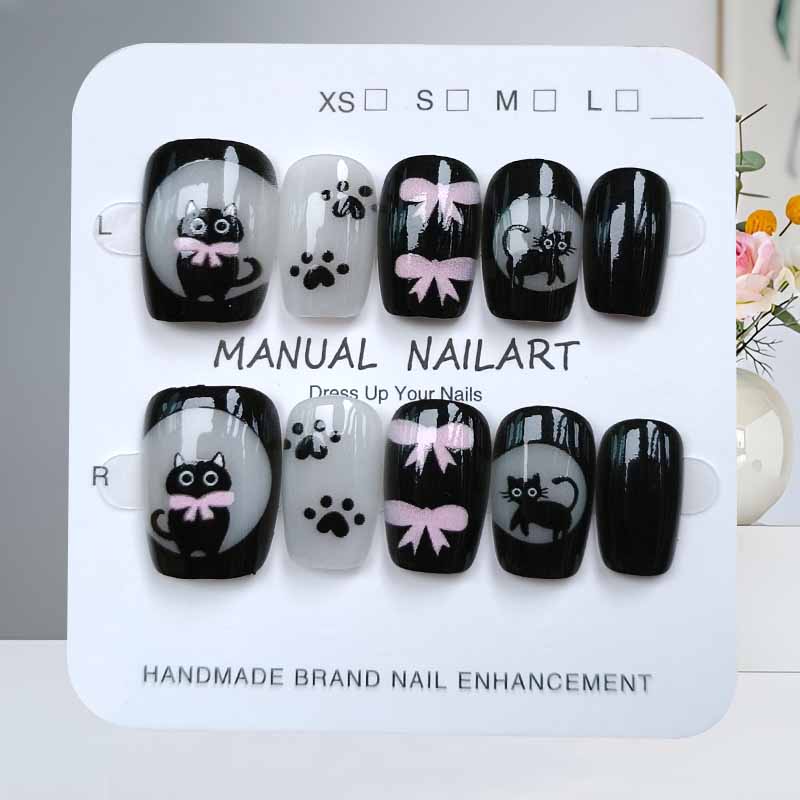 10 Buah Kuku Tekan Buatan Tang - Nail Art Eye Cat ulasan dan harga