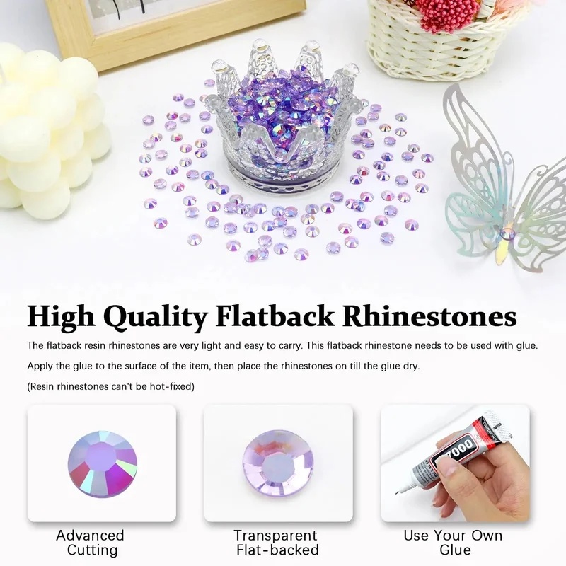 5000/10000PCS Batu Permata Imi - Nail Art Violet ulasan dan harga