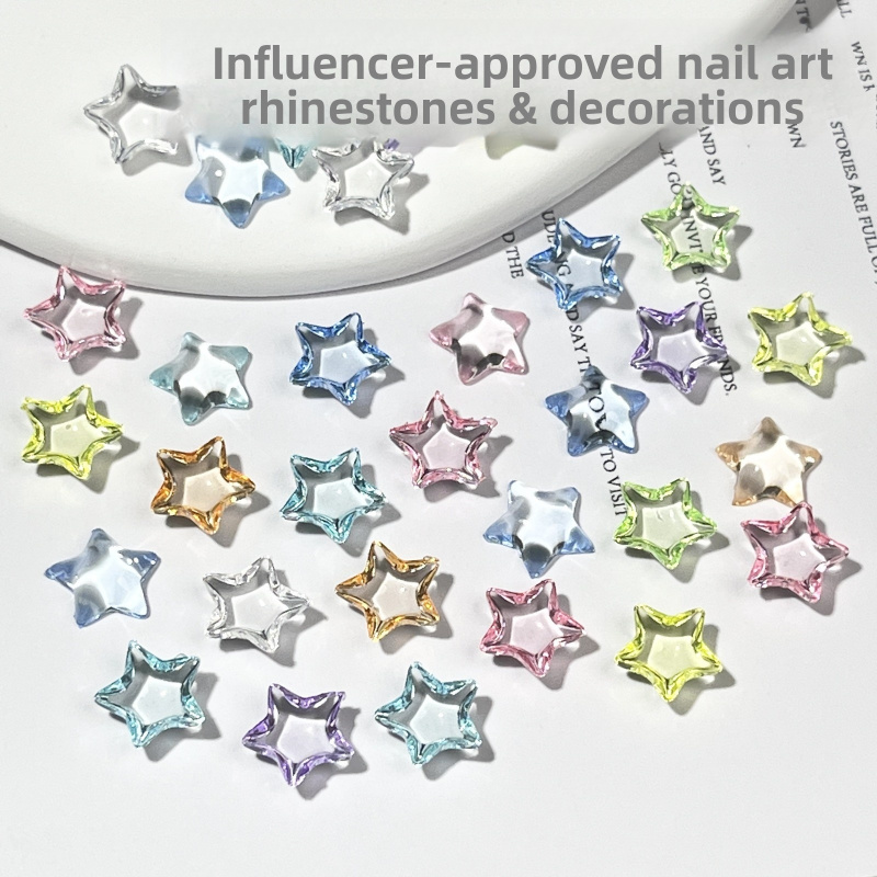 50 Buah Hiasan Kuku Bintang Be - Nail Art Lotso ulasan dan harga